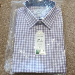 1905 Stretch Slim Fit Cotton Purple Checkered